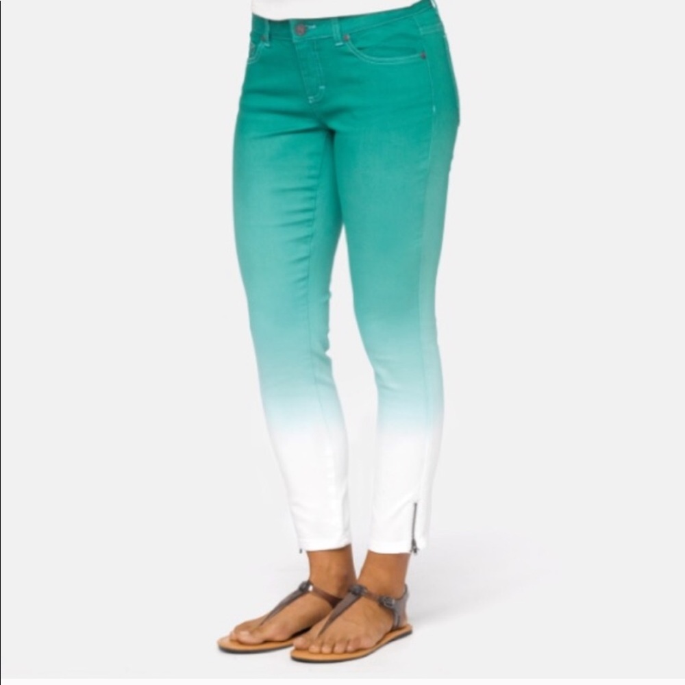 Prana Green and White Ombre Women's Pants, Size 0